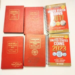 Lot of 6 Coin Guide Books 1962-2023